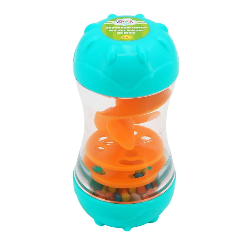 Spark Create Imagine - Hochet Bâton de pluie pour bébé, jouet sonore à secouer pour nourrisson, dès 3 mois