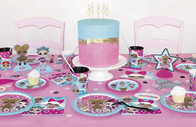 LOL Surprise Lunch Napkins, 16CT, 2 ply, Each measures 6.5" x 6.5" folded