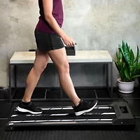 GoZone Under Desk Treadmill, Compact Walking Pad for Home and Office, Black/Grey, With wireless remote