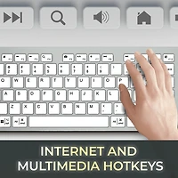 Clavier de bureau à commutateur ciseaux multi-OS (blanc)