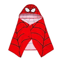 Spider-Man Serviette à Capuche pour Enfants, 100 % Coton À Capuche (55.8 x 129.5 cm)