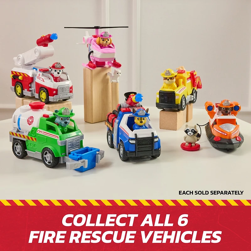 PAW Patrol Fire Rescue: Marshall Rescue Fire Engine with Action Figure & Projectile Launcher & Toy Truck, Kids Toys for Boys & Girls Ages 3 and Up