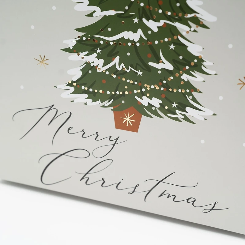 Holiday Time Christmas Tree XLarge Gift Box, Rigid paper set-up box