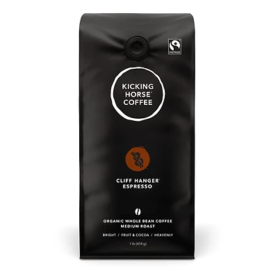 Kicking Horse Coffee - Cliff Hanger Espresso - Medium Roast - 454g Whole Bean, 454 g - Whole Bean Coffee