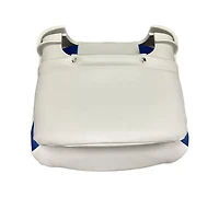 Blue Dog Marine Siège moulé pliable avec coussins, siège de bateau de pêche avec vis en acier inoxydable, chaise de bateau pliante, chaises de capitaine pour la pêche – Bleu/gris