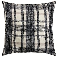 hometrends Black Plaid Decorative Pillow