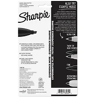 Marqueurs Permanents Sharpie Chisel, noir 4 unités