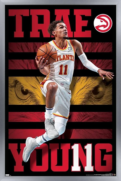 NBA Atlanta Hawks - Trae Young 20 Wall Poster, 22.375" x 34" Framed