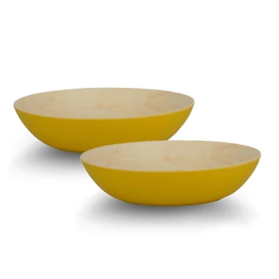 Bol à salade /bol poké en bambou fini érable, 20 cm, 700 ml, Ensemble de 2