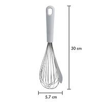 Fouet-Grattoir Mainstays en Acier Inoxydable de 30 cm, Gris Fouet en Acier Inoxydable