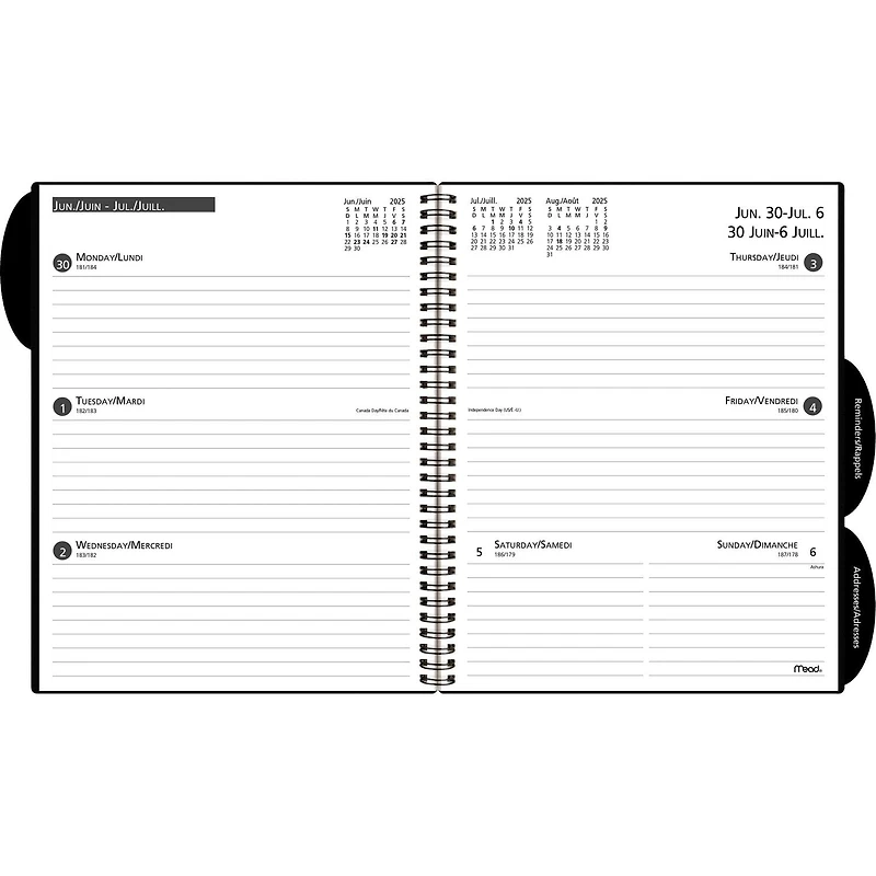 Mead® 2026 Weekly Large Poly Planner, Assorted Colours, Planner