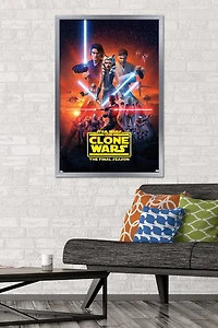 Star Wars: The Clone Wars - Season 7 Key Art Wall Poster with Push Pins, 14.725" x 22.375"