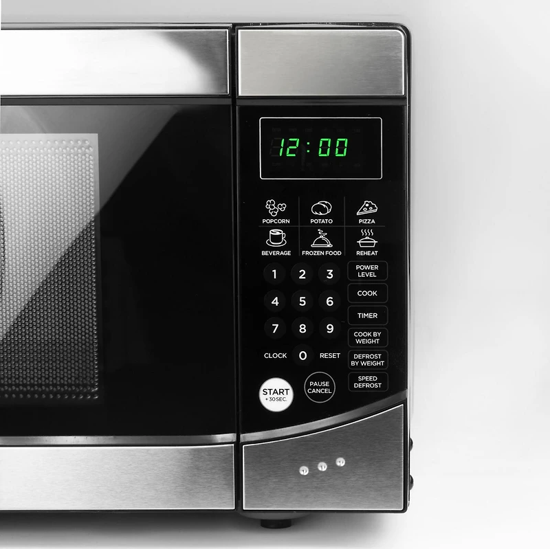 Micro-ondes COMMERCIAL CHEF de 0,9 pi3 avec 10 niveaux de puissance, micro-ondes de comptoir avec minuterie et menu tactile rapide, acier inoxydable