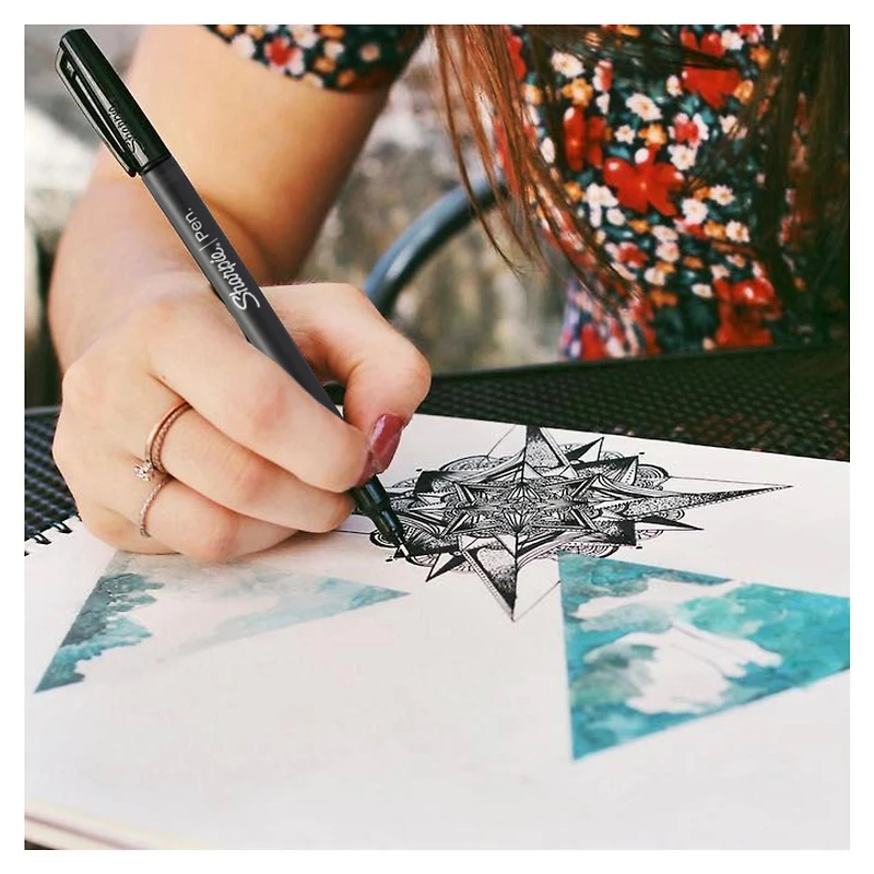 Sharpie Felt Tip Pens, Fine Point (0.4 mm), Black