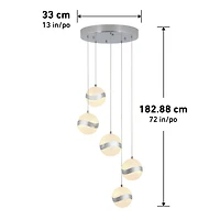 Artika luminaire Wavey à 5 lumières à DEL intégrées