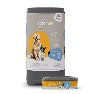 Poubelle à déchets pour chiens Pet Genie - Recharge de Départ - Paquet de 2