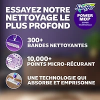 Trousse de nettoyage multisurfaces Swiffer SuperVadrouille pour le nettoyage des planchers parfum Frais la trousse comprend un balai SuperVadrouille 2recharges de coussins nettoyants 1sltin nettoyante