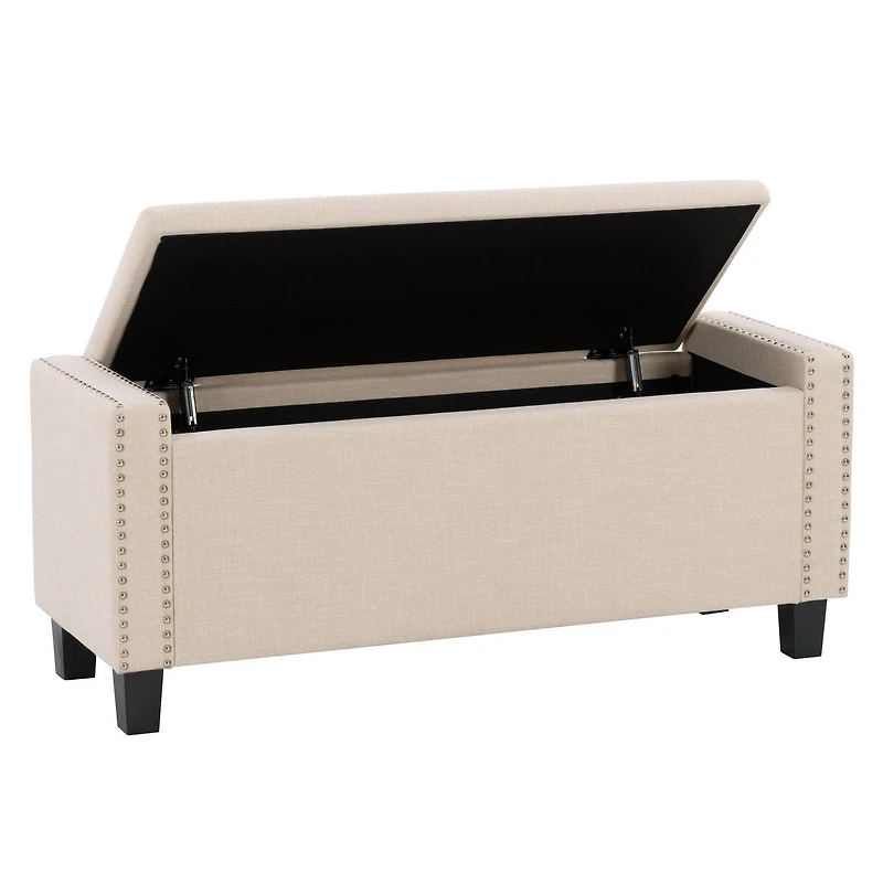 CorLiving Boston Storage Fabric Ottoman
