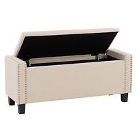CorLiving Boston Storage Fabric Ottoman