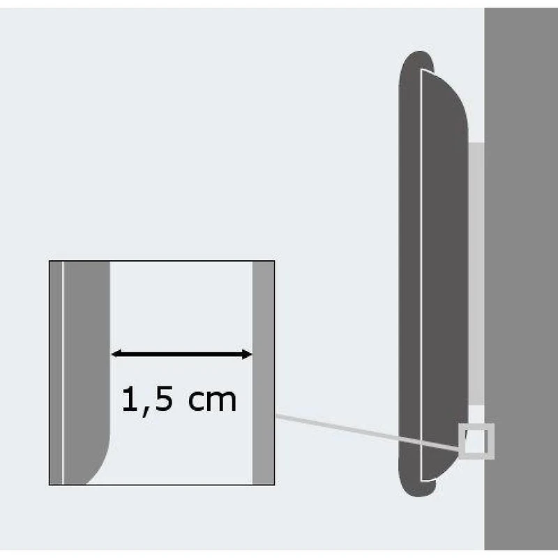 Techly 30" to 50" Ultra Slim Fixed LCD/LED TV Wall Mount VESA up to 400x400 mm Holds up to 60 kg, Black