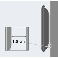Techly 30" to 50" Ultra Slim Fixed LCD/LED TV Wall Mount VESA up to 400x400 mm Holds up to 60 kg, Black