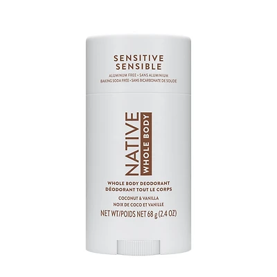 Native Coconut & Vanilla Sensitive Whole Body Deodorant, 68 g