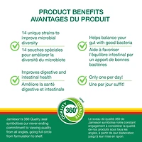 Jamieson Probiotic Capsules, 10 Billion CFU, Vegetarian, 60 Count