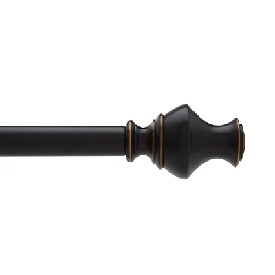 Home Trends Flair 3/4" Rod 66"-120" Black