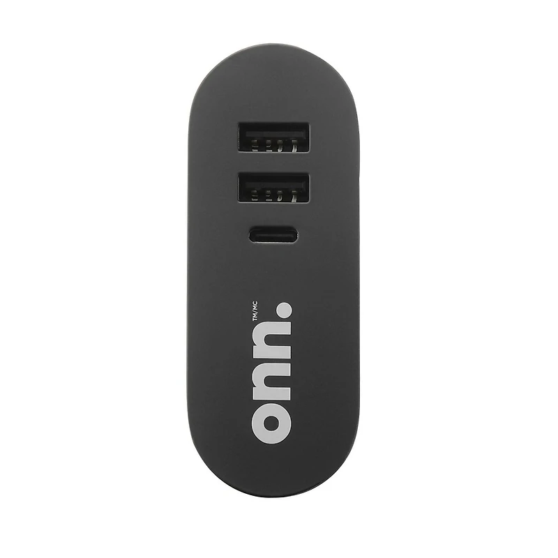 onn. USB-C/USB-A Multi-Port 2-IN-1 5000 mAh Portable Battery & Charger, Rechargeable Lithium-ion