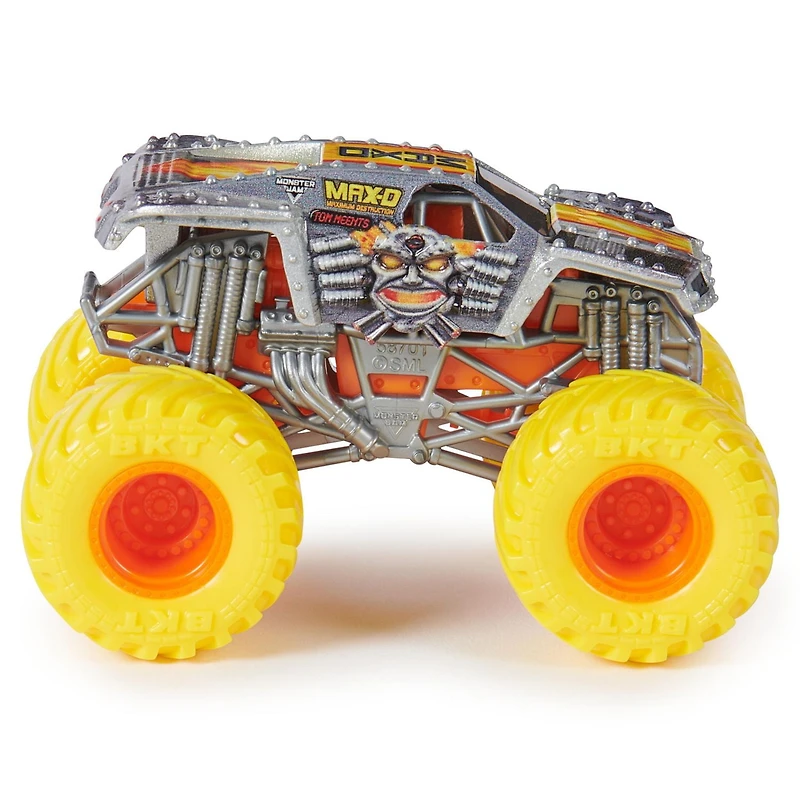 Monster Jam, Monster trucks officiels en métal moulé Grave Digger Vs. Max D, échelle 1:64, jouets pour garçons à partir de 3 ans