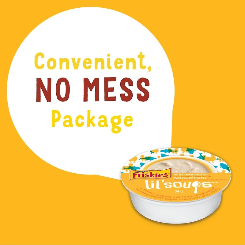 Friskies Lil' Soups Flaked Chicken, Cat Treats 34 g, 34 g