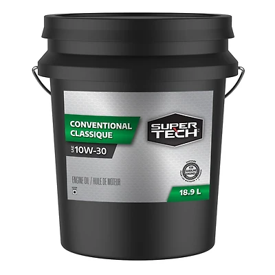 SuperTech Conventionnel SAE 10W-30, seau, 18.9L