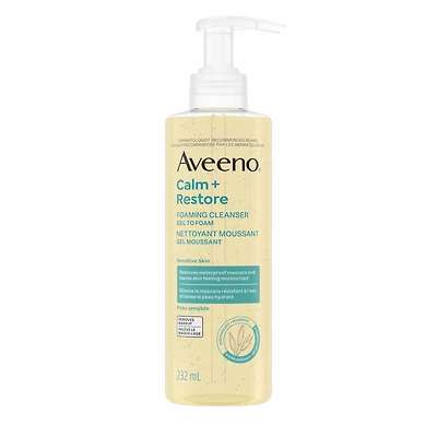 Nettoyant démaquillant Aveeno Calm+Restore, 232 ml