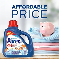 Purex Plus Oxi 4 in 1 Concentrated Liquid Laundry Detergent, 4.08 Litres, 92 Wash Loads