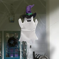 WAY TO CELEBRATE 28" GHOST WITH WITCH HAT PURPLE