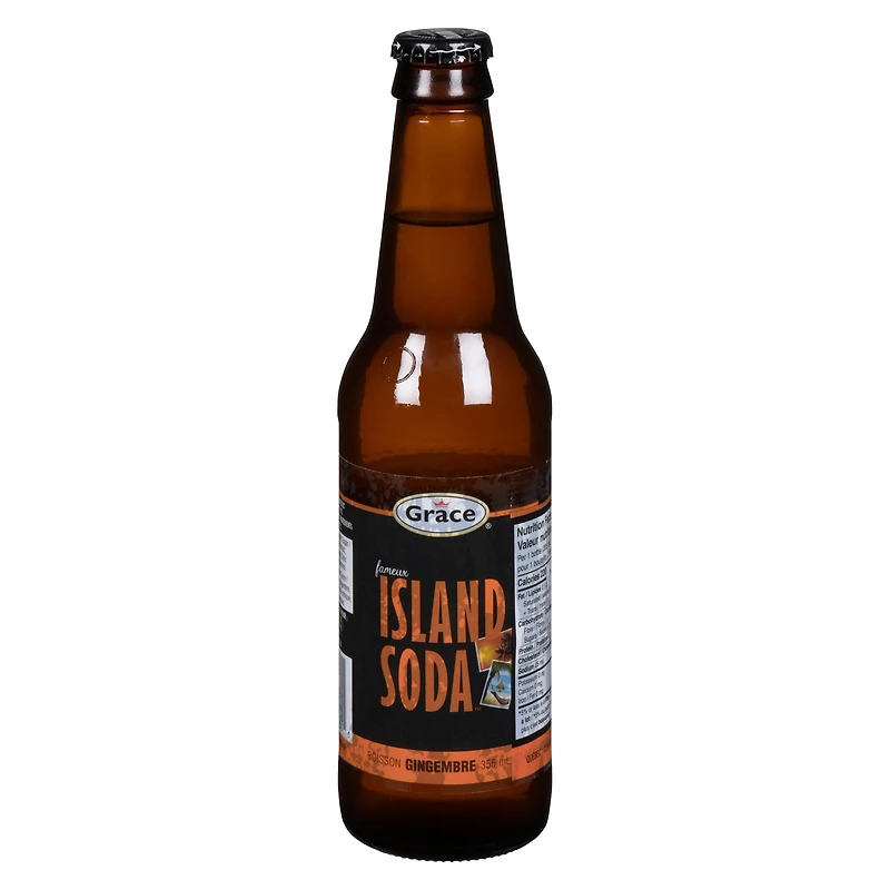 Grace Island Soda Ginger Beer, 355ml Bottle, Grace Island Soda Ginger Beer, 355ml Bottle