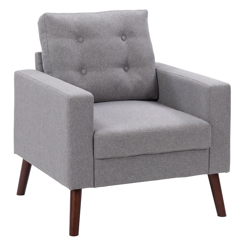 CorLiving Lyla Tufted Indoor Accent Chair with Tapered Wooden Legs