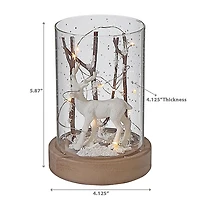 Branche De Renne De Support En Verre De Cylindre Mené