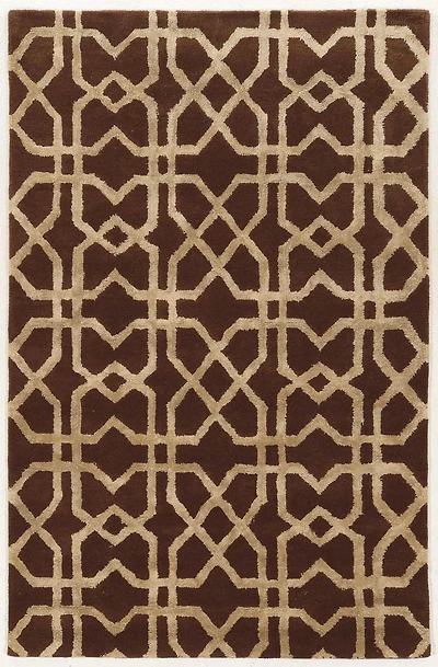 Tapis en Laine Aspire Xs marron et sable de 8 pi x 11 pi
