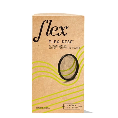 Flex Period Discs 12 heures de port Alternative au tampon ou serviette adaptée aux débutants 12 ct