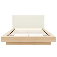 Lit plateforme Marko avec tête de lit rembourrée