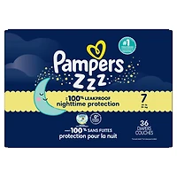 Couches Pampers Swaddlers Overnight, format Super S3 à S7 Tailles 3-7, 66-36 couches