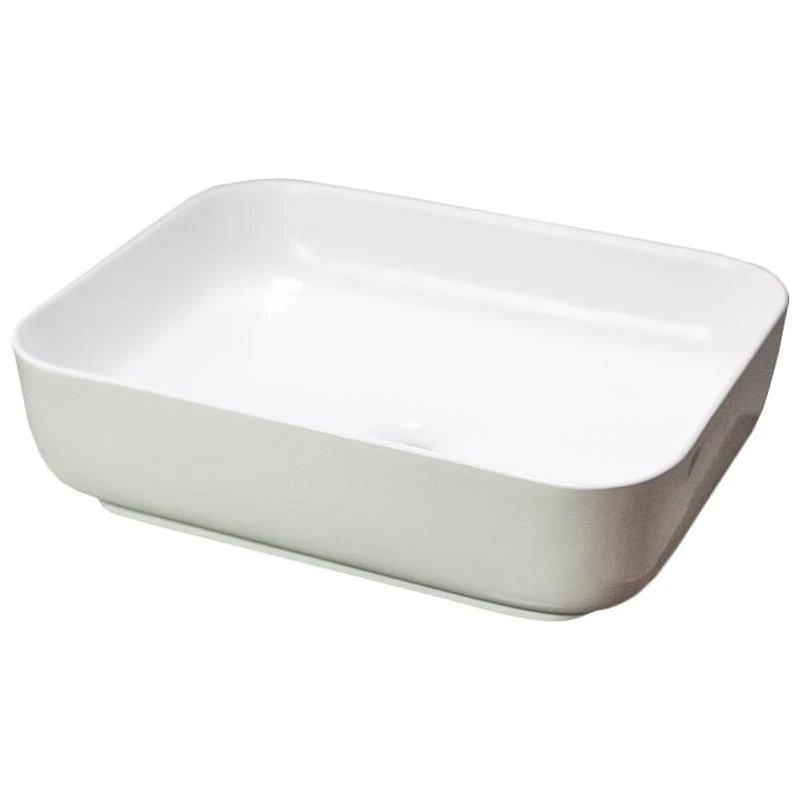 American Imaginations 19.7-in. W Above Counter White Bathroom Vessel Sink For Deck Mount Deck Mount Drilling AI-28674