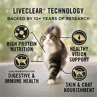 Purina Pro Plan Spécialisée LiveClear Saumon et riz, Nourriture Sèche pour Chats, 7.26 kg