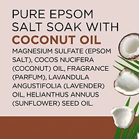 Dr Teal's Solution de bain au sel d'epsom pur, Nourrir et Protéger avec de L'huile De Noix De Coco, 1.36 kg