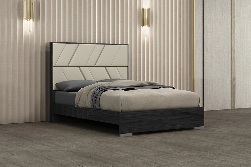 Lit plateforme K-Living Travis King Size avec lattes en couleur 2 tons