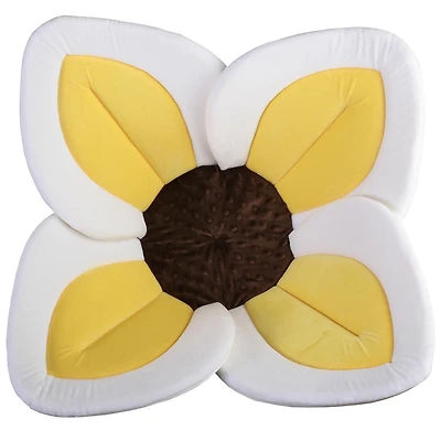 Blooming Bath Lotus Baby Bath Seat - Premium Baby Bathtub, Fits Most Sinks - Newborn to 6 Months - Baby Essentials - Baby Gifts - 33" - Yellow/White/Brown