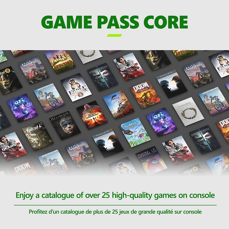 Xbox Game Pass Core - Abonnement de 1 mois - Xbox Series X|S, Xbox One (Code numérique)