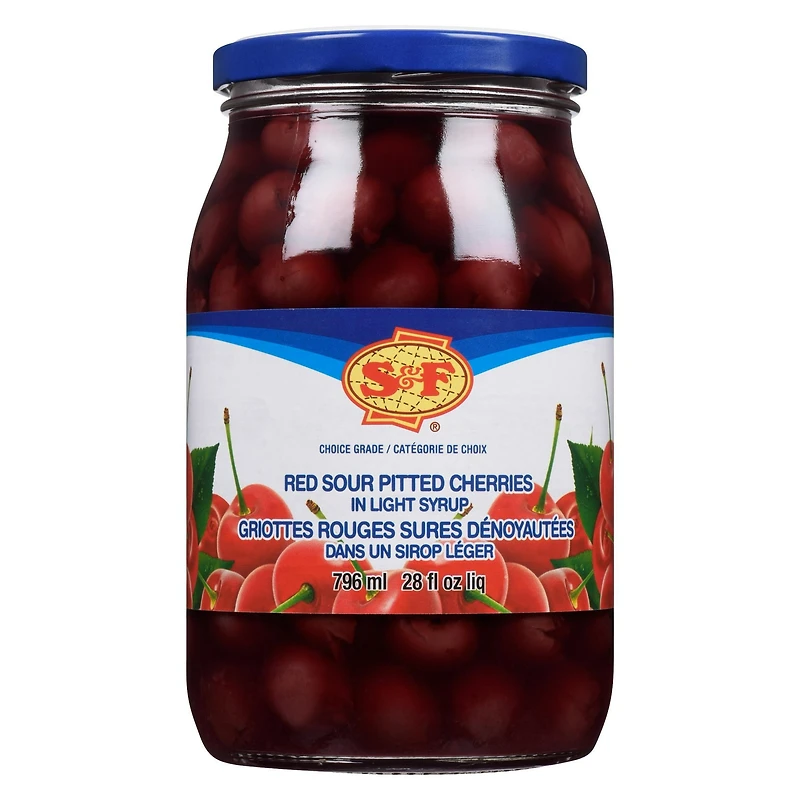 Griottes rouges sures dénoyautées de S&F 796 ml