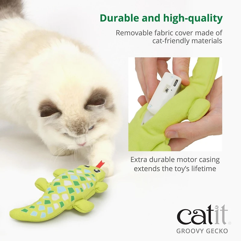Catit Groovy Gecko, Motion Activated Cat Toy